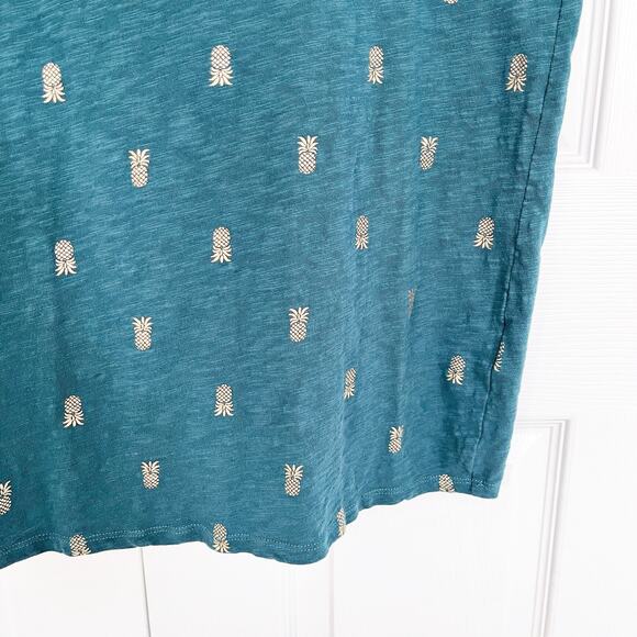 Boden Paulina Jersey Knit Dress in Golden Foil Pineapple Print - Picture 5 of 7